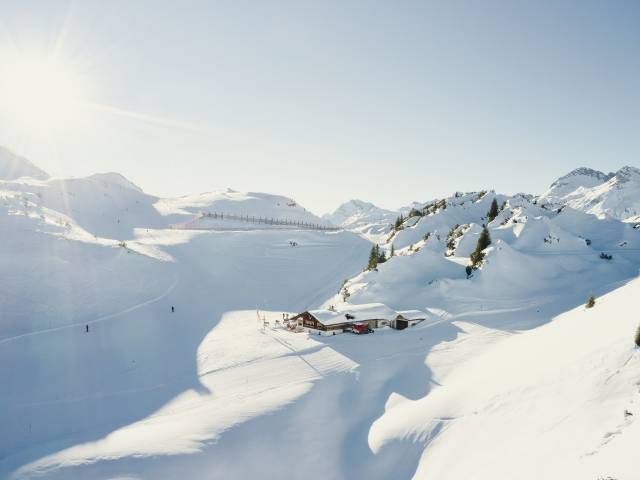 Verschneite Kriegeralpe und Arlberg